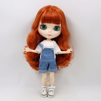 ICY DBS Blyth Doll 1/6 bjd 30cm toy joint body white skin shiny face nude doll