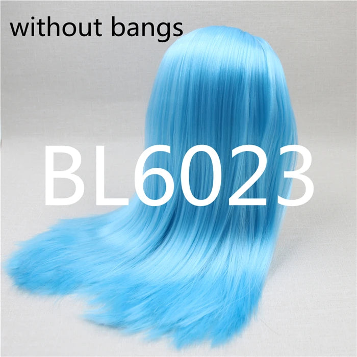 DBS blyth doll icy doll RBL wig only rbl scalp and dome straight hair for DIY custom anime blue hair purple hair black hair