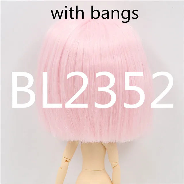 DBS blyth doll icy doll rbl scalp and dome short hair wig toy accessory for DIY custom doll anime blonde hair black hair