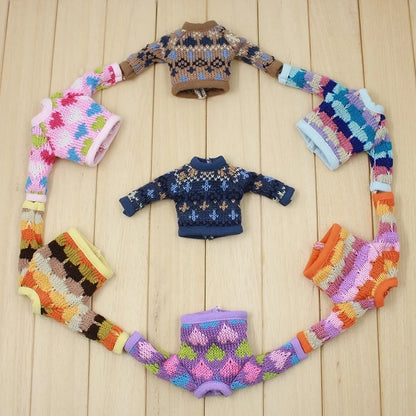 ICY DBS Blyth doll Colorful Sweater Toy Clothes Anime Outfits