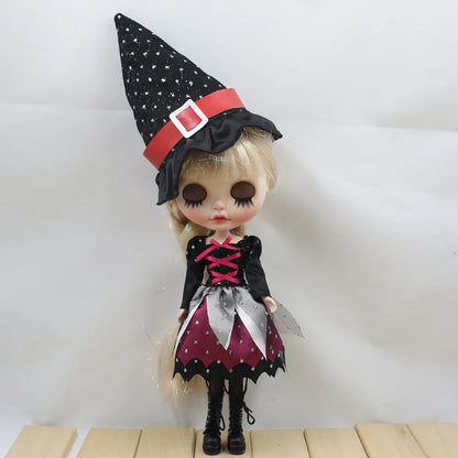 ICY DBS Blyth doll clothes halloween suit pink dress ghost Vampire hat cosplay outfits toy