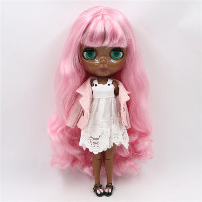 ICY DBS Blyth Doll Toy blyth doll joint body super black skin bjd 30cm doll for DIY custom doll anime girls