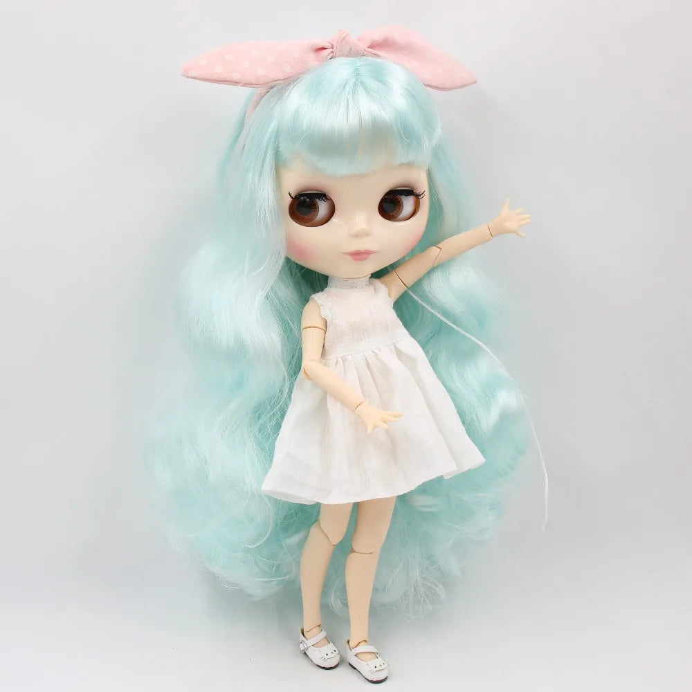 ICY DBS Blyth Doll 1/6 bjd 30cm toy joint body white skin shiny face nude doll