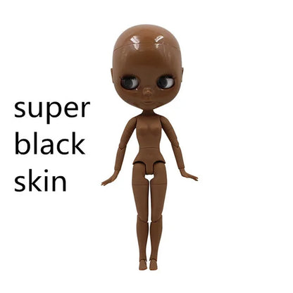 DBS blyth doll joint body bjd toy without makeup shiny face for cutom doll DIY anime girls