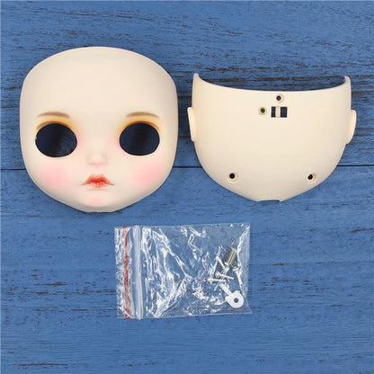 blyth doll customized faceplate DIY matte face lips carves eyebrow handwork hand-painted face