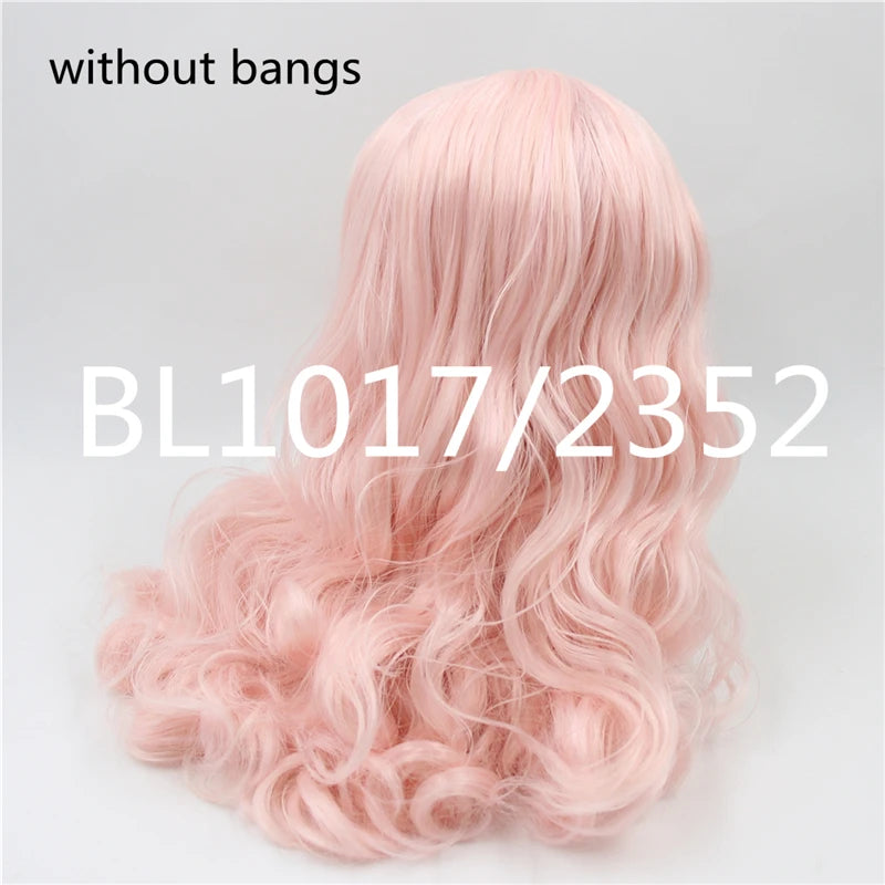 ICY DBS blyth doll rbl scalp and dome wavy hair multi-color wig for custom doll anime toy white skin mix hair