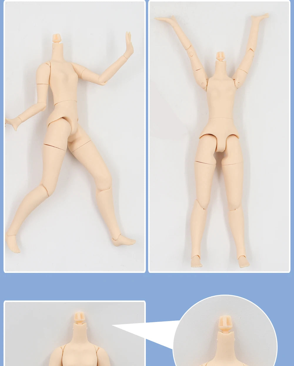 DBS blyth doll icy toy body small chest joint body azone body white skin dark skin natural skin for DIY custom doll