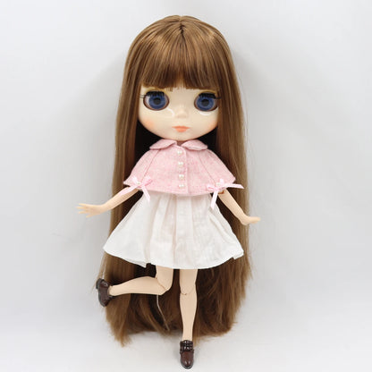 ICY DBS Blyth Doll toy joint body white skin shiny face with clothes and shoes, 30cm 1/6 toy girl gift