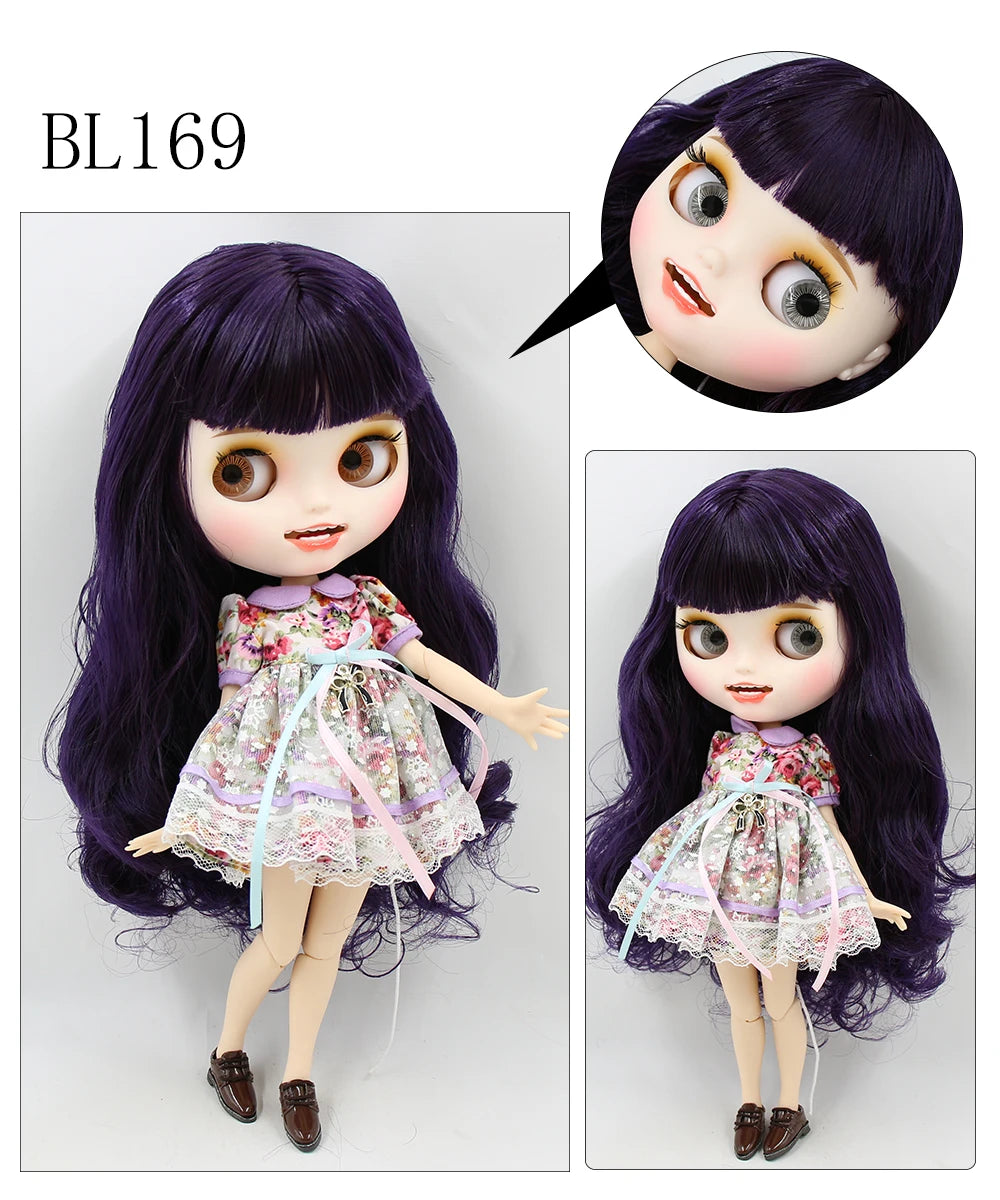 ICY DBS Blyth Doll 1/6 bjd ob24 toy joint body white skin custom doll customized face matte face 30cm toy girls gift
