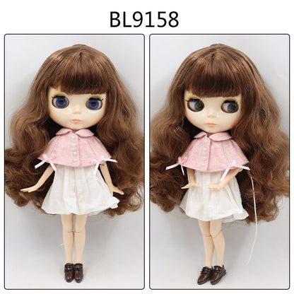 ICY DBS Blyth Doll toy joint body white skin shiny face with clothes and shoes, 30cm 1/6 toy girl gift