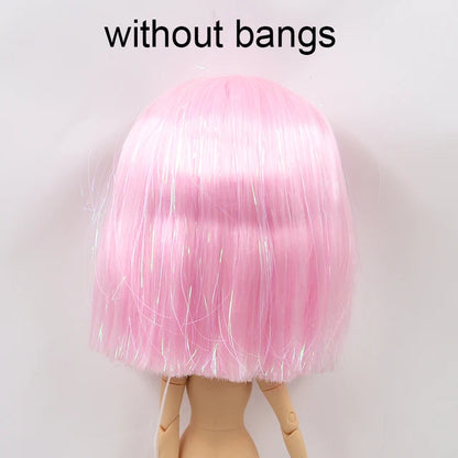 DBS blyth doll icy doll rbl scalp and dome short hair wig toy accessory for DIY custom doll anime blonde hair black hair