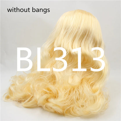 ICY DBS blyth doll rbl scalp and dome wavy hair multi-color wig for custom doll anime toy white skin mix hair