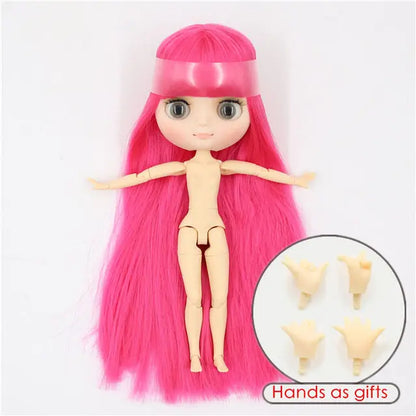DBS blyth middie doll 1/8 TOY anime joint body short hair straight hair special offer nude doll 20cm girls gift