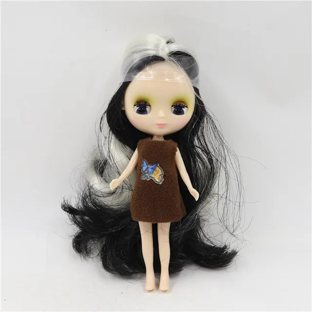DBS blyth mini doll 10CM BJD normal body doll cute girls gift anime toy random dress