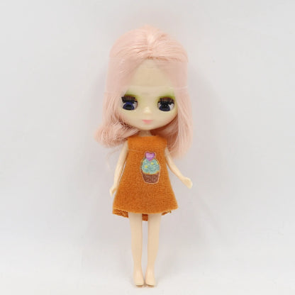 DBS blyth mini doll 10CM BJD normal body doll cute girls gift anime toy random dress