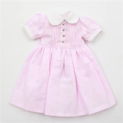 ICY DBS Blyth doll licca body pink blue yellow dress simple clothes cute