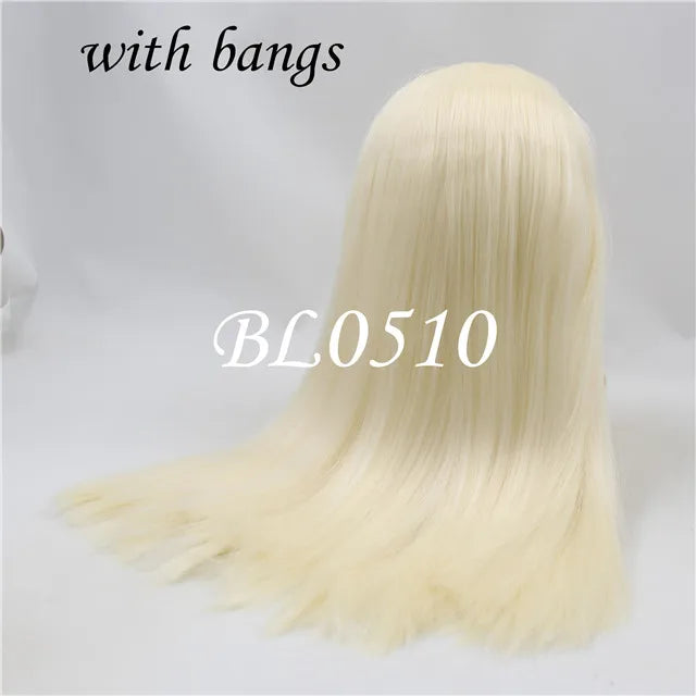 DBS blyth doll icy wig only rbl scalp and dome straight hair for DIY custom doll anime toy white skin tan skin dark skin