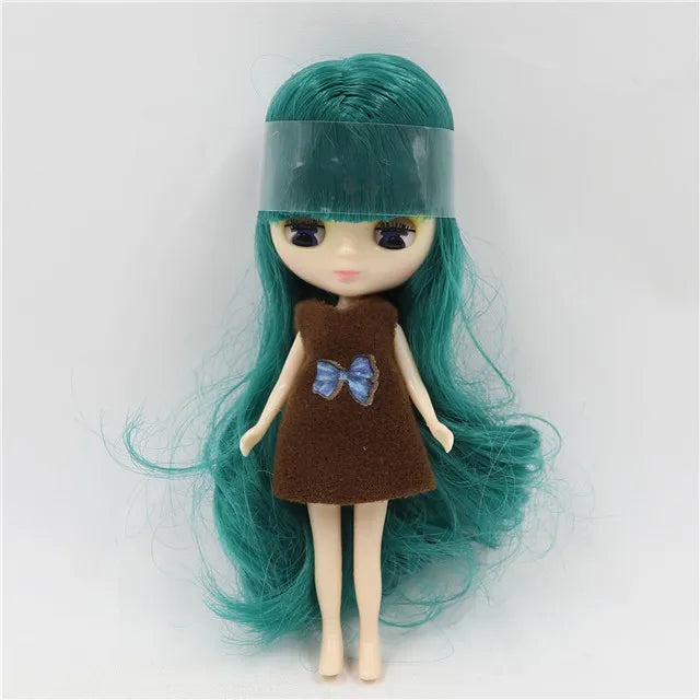 DBS blyth mini doll 10CM BJD normal body doll cute girls gift anime toy random dress
