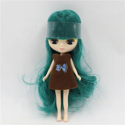 DBS blyth mini doll 10CM BJD normal body doll cute girls gift anime toy random dress