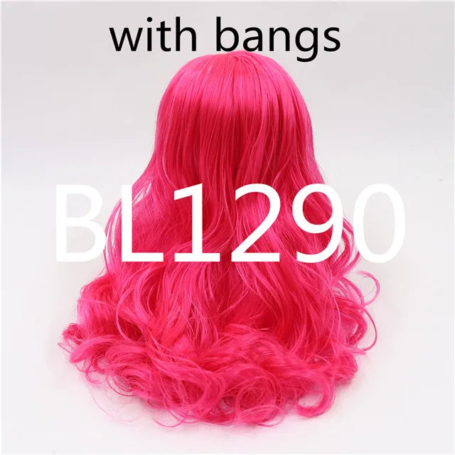 DBS factory blyth doll icy RBL scalp dome wig hair RED HAIR PINK HAIR ORANGE HAIR for DIY toy custom doll