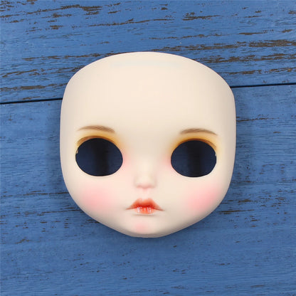 blyth doll customized faceplate DIY matte face lips carves eyebrow handwork hand-painted face
