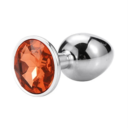 Metal Anal Plug  Jewel Decoration Butt Beads Sex Prostate Massager Anus Toys For Women and Man Couple Gay 3 Size