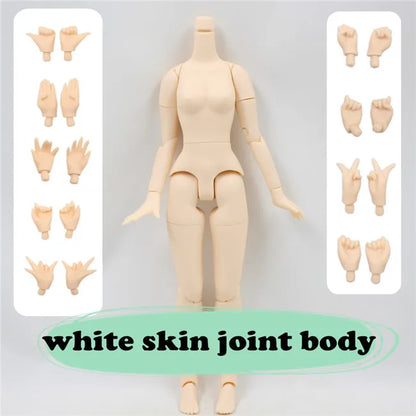 DBS blyth doll body white skin joint body 21cm toy body