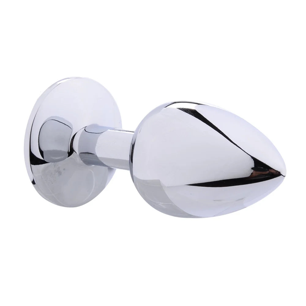 Metal Anal Plug  Jewel Decoration Butt Beads Sex Prostate Massager Anus Toys For Women and Man Couple Gay 3 Size