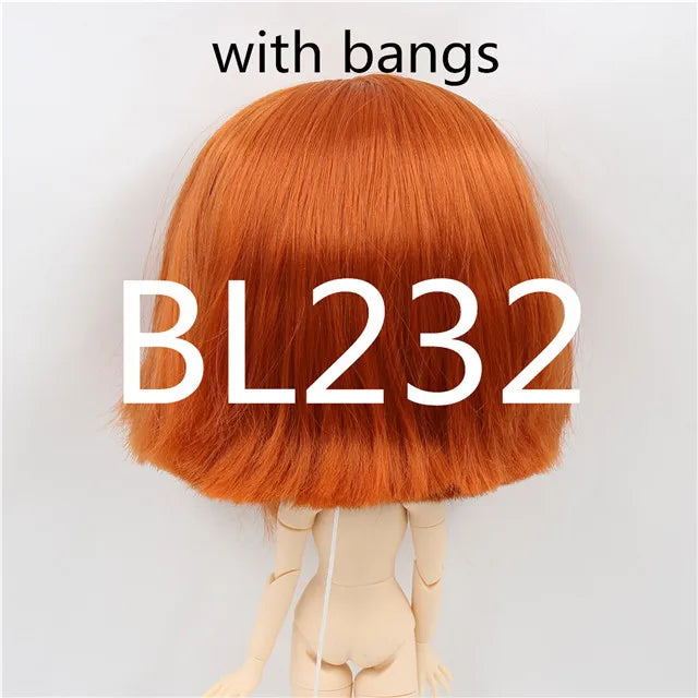 DBS blyth doll icy doll rbl scalp and dome short hair wig toy accessory for DIY custom doll anime blonde hair black hair