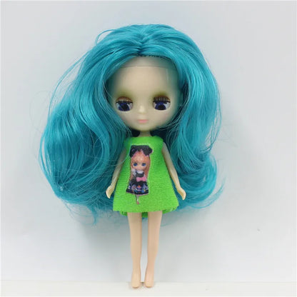 DBS blyth mini doll 10CM toy nude doll colorful long hair shiny face anime girls gift