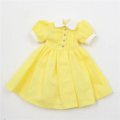 ICY DBS Blyth doll licca body pink blue yellow dress simple clothes cute