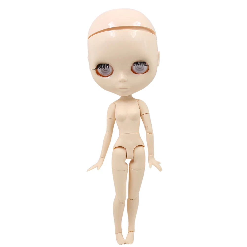 DBS blyth doll toy joint body bald head doll without eyechips, the scalp is loose, scalp without glue 30cm TOY diy