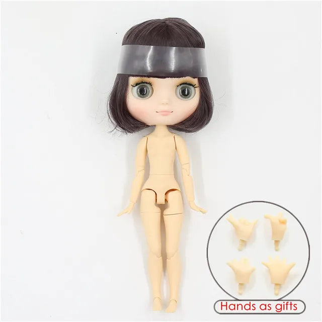 DBS blyth middie doll 1/8 TOY anime joint body short hair straight hair special offer nude doll 20cm girls gift