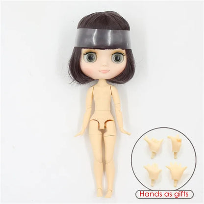 DBS blyth middie doll 1/8 TOY anime joint body short hair straight hair special offer nude doll 20cm girls gift