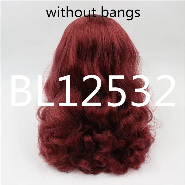 DBS factory blyth doll icy RBL scalp dome wig hair RED HAIR PINK HAIR ORANGE HAIR for DIY toy custom doll