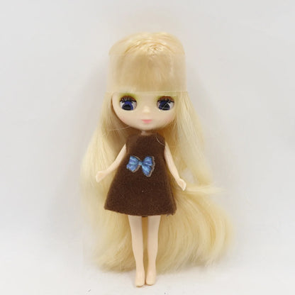 DBS blyth mini doll 10CM BJD normal body doll cute girls gift anime toy random dress