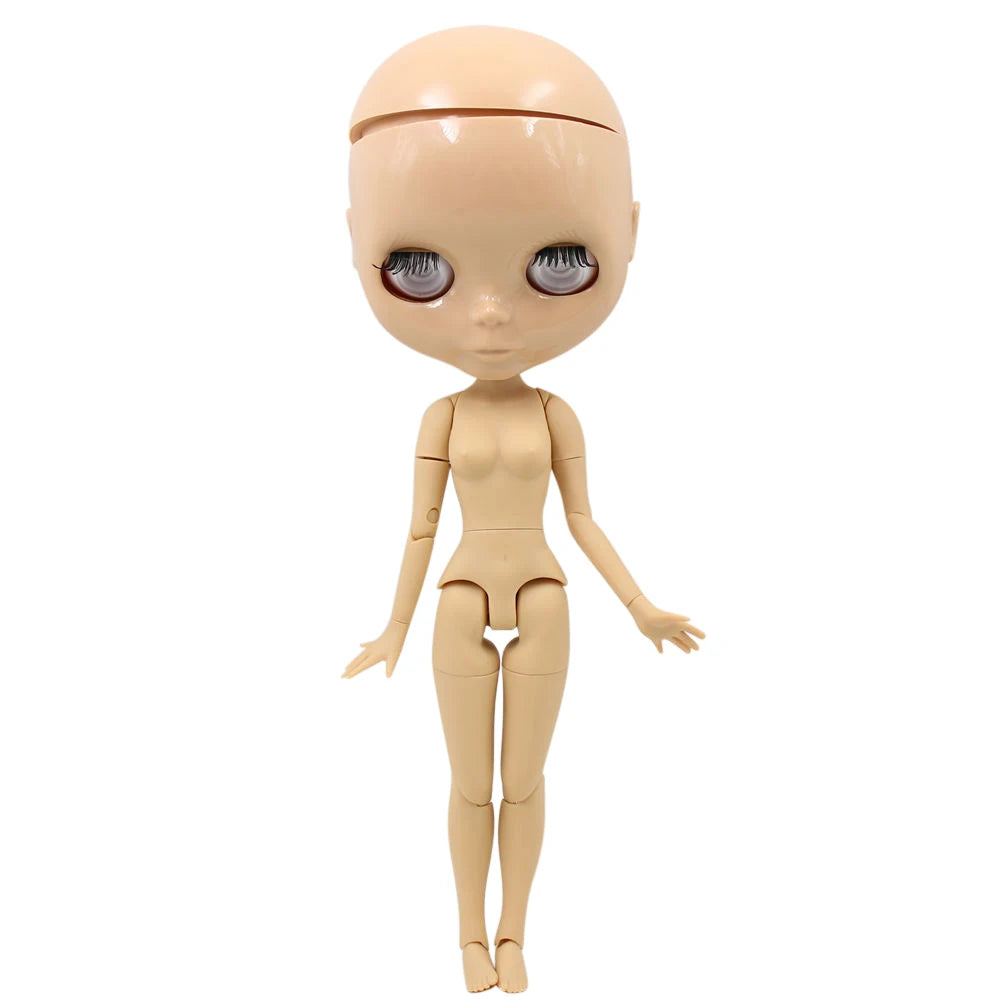 DBS blyth doll toy joint body bald head doll without eyechips, the scalp is loose, scalp without glue 30cm TOY diy