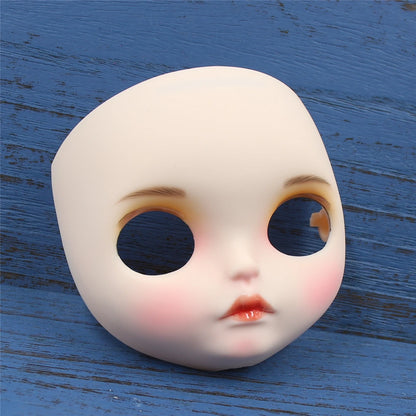 blyth doll customized faceplate DIY matte face lips carves eyebrow handwork hand-painted face