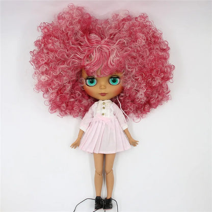 ICY DBS Blyth Doll 1/6 bjd joint body dark skin white skin matte face afro curly hair 30cm toy anime girls gift