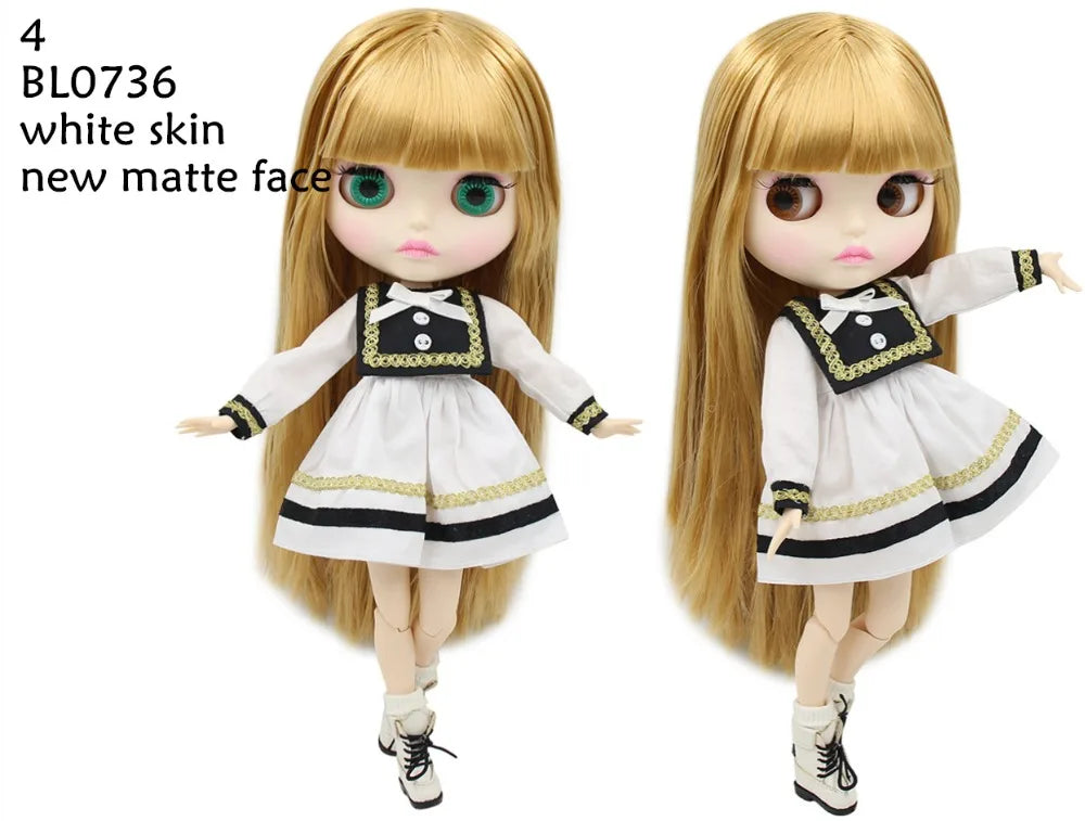 ICY DBS Blyth Doll combination doll with clothes shoes matte face shiny face 1/6 bjd 30cm anime toy girls gift