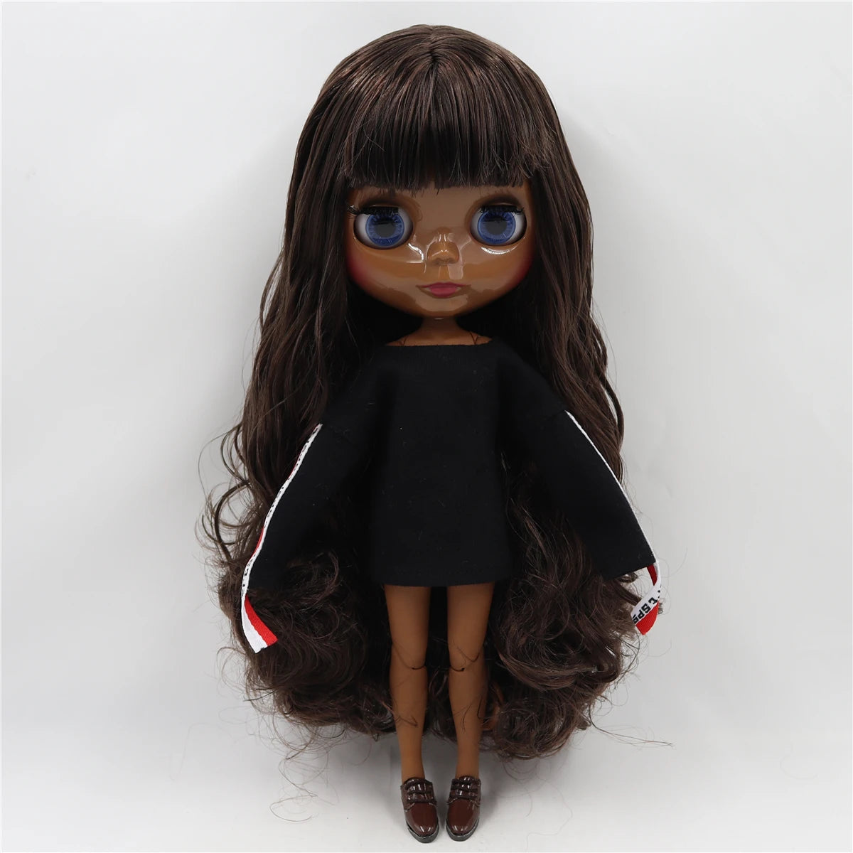 ICY DBS Blyth doll 1/6 bjd black mix brown hair joint body 30cm doll custom doll DIY anime girls