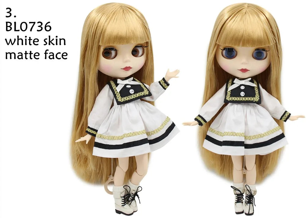 ICY DBS Blyth Doll combination doll with clothes shoes matte face shiny face 1/6 bjd 30cm anime toy girls gift