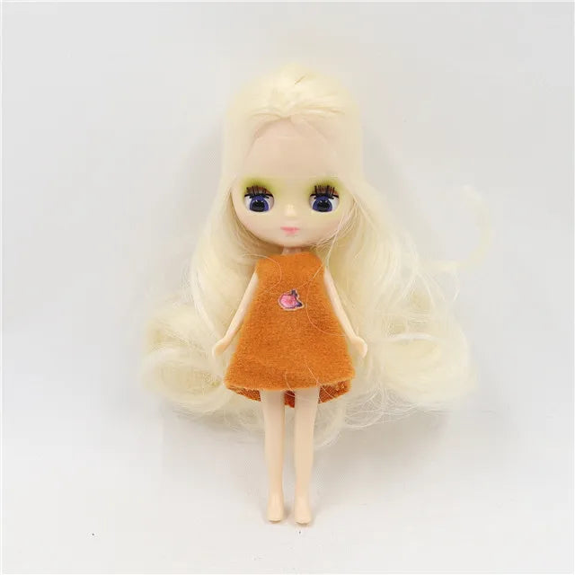 DBS blyth mini doll 10CM BJD normal body doll cute girls gift anime toy random dress