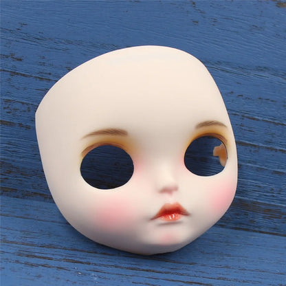 blyth doll customized faceplate DIY matte face lips carves eyebrow handwork hand-painted face