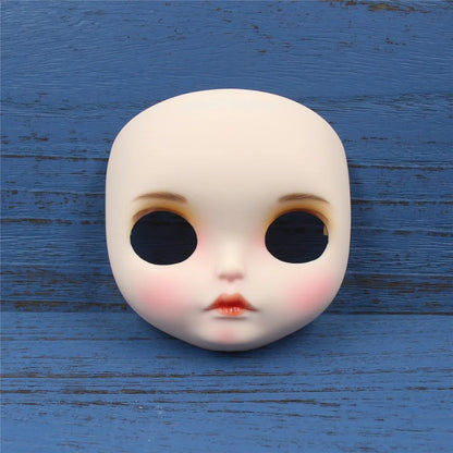 blyth doll customized faceplate DIY matte face lips carves eyebrow handwork hand-painted face