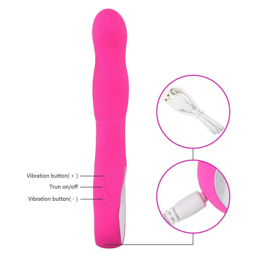Rechargeable AV Magic Wand G Spot Vibrators Powerful Oral Clit Stimulate Massager for Women Sex Toys Adult Product