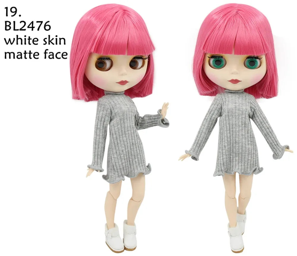 ICY DBS Blyth Doll combination doll with clothes shoes matte face shiny face 1/6 bjd 30cm anime toy girls gift