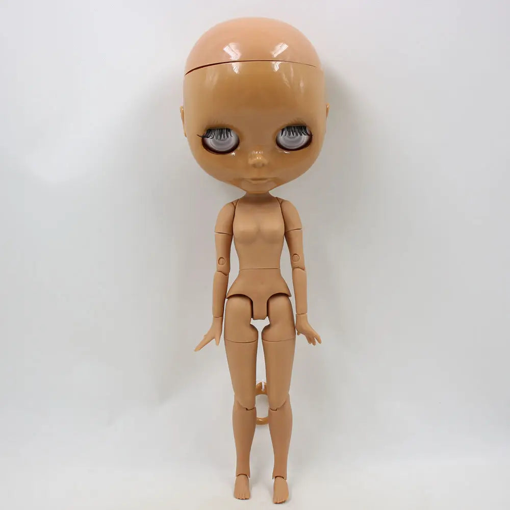 DBS blyth doll toy joint body bald head doll without eyechips, the scalp is loose, scalp without glue 30cm TOY diy