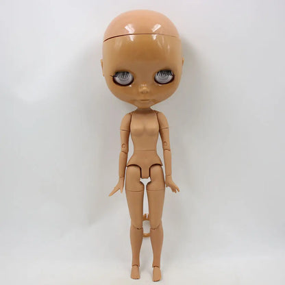 DBS blyth doll toy joint body bald head doll without eyechips, the scalp is loose, scalp without glue 30cm TOY diy