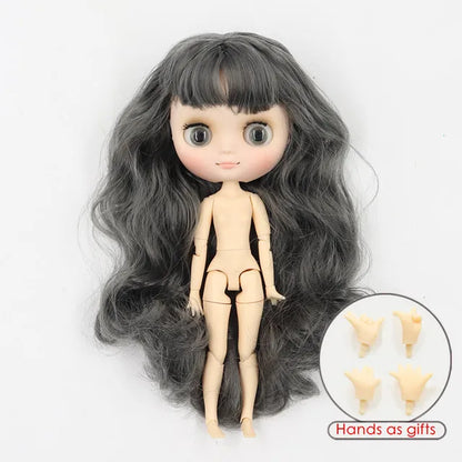 DBS blyth middie doll 1/8 TOY anime joint body short hair straight hair special offer nude doll 20cm girls gift